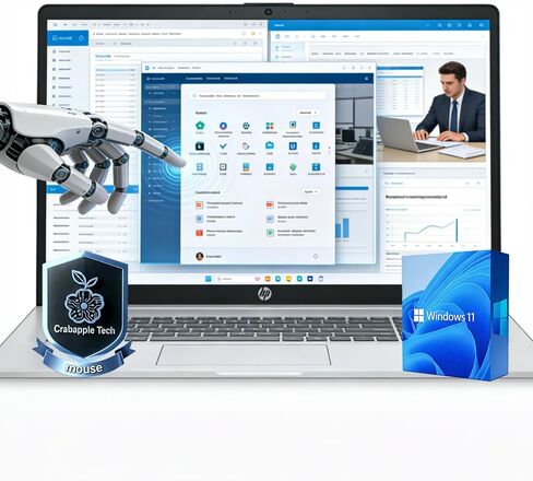 HP 17.3’’ Touchscreen Laptop Computer-Windows 11 for Business & Home Use, 8-Cores Intel i3-N305, 8GB RAM, 128GB eMMC, 720 HD Webcam, HDMI, Num Pad, Wi-Fi 6, in Saudi Arabia