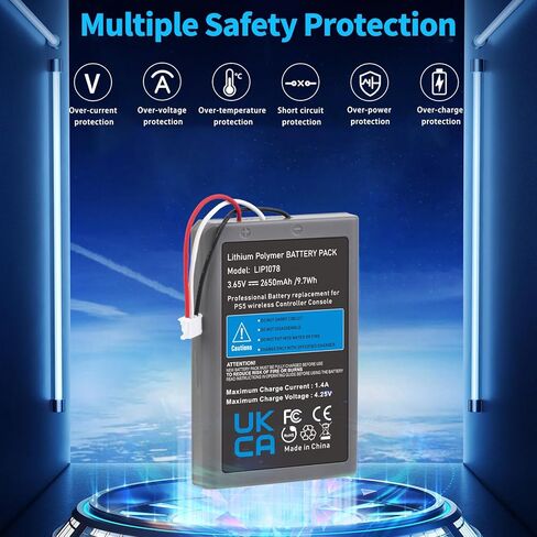 بطارية بديلة من Pickle Power 2650mAh LIP1708 لجهاز Sony PlayStation 5 PS5 DualSense CFI-ZCT1W وحدة التحكم اللاسلكية in Saudi Arabia