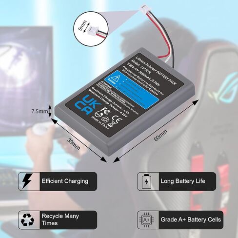 بطارية بديلة من Pickle Power 2650mAh LIP1708 لجهاز Sony PlayStation 5 PS5 DualSense CFI-ZCT1W وحدة التحكم اللاسلكية in Saudi Arabia