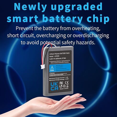 بطارية بديلة من Pickle Power 2650mAh LIP1708 لجهاز Sony PlayStation 5 PS5 DualSense CFI-ZCT1W وحدة التحكم اللاسلكية in Saudi Arabia