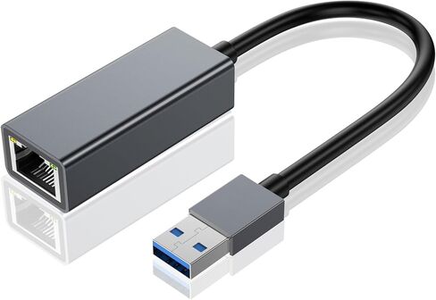محول USB إلى إيثرنت، محول شبكة جيجابت RJ45 إلى USB بسرعة 1000 ميجا بت في الثانية، التوصيل والتشغيل، متوافق مع Nintendo Switch والكمبيوتر المحمول والكمبيوتر الشخصي وMacBook وWindows وmacOS وLinux in Kuwait