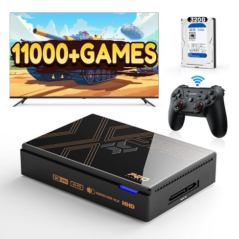 Kinhank Super Console X5 PRO Video Game Console with 11000+ Games,Retro Game Console Compatible with Most Emulators,RK3588S Chipset 8GB+64GB,Support AV1,WiFi 6 BT5.0, 8K UHD Output,Wireless Controller in Saudi Arabia