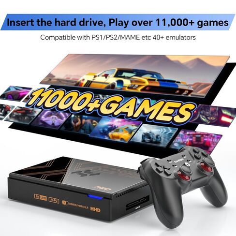 Kinhank Super Console X5 PRO Video Game Console with 11000+ Games,Retro Game Console Compatible with Most Emulators,RK3588S Chipset 8GB+64GB,Support AV1,WiFi 6 BT5.0, 8K UHD Output,Wireless Controller in Saudi Arabia