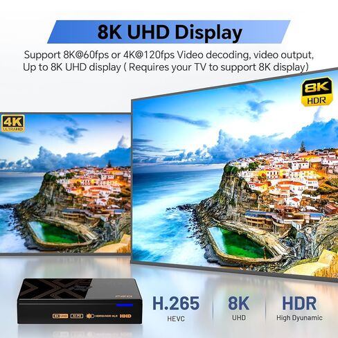 Kinhank Super Console X5 PRO Video Game Console with 11000+ Games,Retro Game Console Compatible with Most Emulators,RK3588S Chipset 8GB+64GB,Support AV1,WiFi 6 BT5.0, 8K UHD Output,Wireless Controller in Saudi Arabia