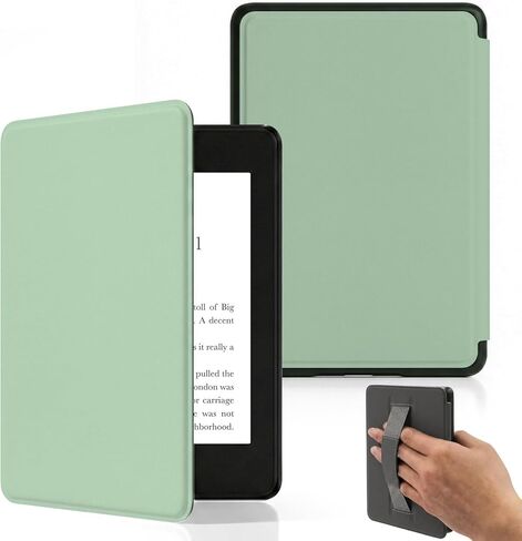Case for 6.8" Kindle Paperwhite (11th Generation-2021) and Kindle Paperwhite Signature Edition, Light Shell PC Cover with Hand Strap Auto Wake/Sleep,Sakura Pink in Kuwait