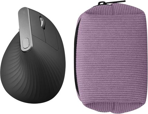 حافظة ماوس kwmobile لجهاز Logitech Lift/MX Vertical/Anker Vertical Carry Case - حقيبة حمل واقية لماوس Bluetooth - حماية ناعمة من النيوبرين - لافندر in Kuwait