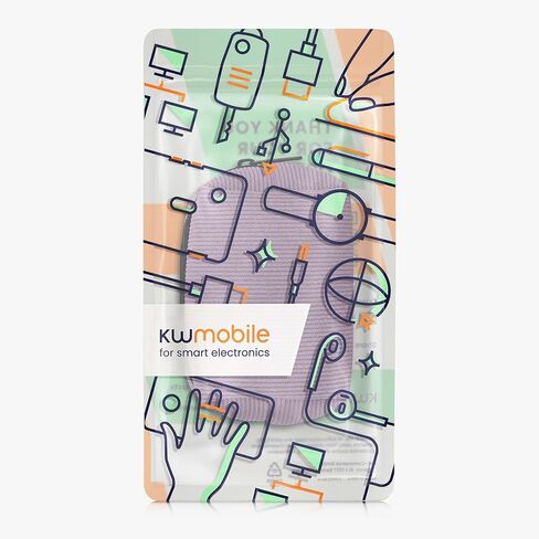 حافظة ماوس kwmobile لجهاز Logitech Lift/MX Vertical/Anker Vertical Carry Case - حقيبة حمل واقية لماوس Bluetooth - حماية ناعمة من النيوبرين - لافندر in Kuwait