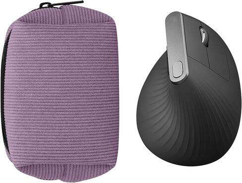حافظة ماوس kwmobile لجهاز Logitech Lift/MX Vertical/Anker Vertical Carry Case - حقيبة حمل واقية لماوس Bluetooth - حماية ناعمة من النيوبرين - لافندر in Kuwait