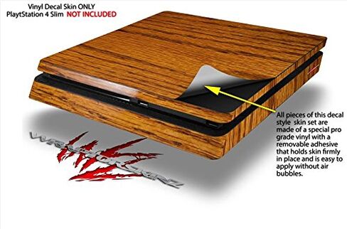 Vinyl Decal Skin Wrap compatible with Sony PlayStation 4 Slim Console Wood Grain - Oak 01 (PS4 NOT INCLUDED) in Saudi Arabia