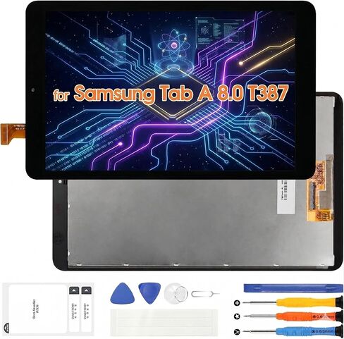 Screen Replacement for Samsung Galaxy Tab A 8.0 2018 LCD Display for Samsung Tab A 8.0 T387 SM-T387 SM-T387W SM-T387V Digitizer Screen Touch Assembly with Tools (Black) in Saudi Arabia