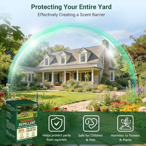 Squirrel Repellent Outdoor Peppermint Oil Squirrel Repellent Moth Balls, 24-Pack Powerful Chipmunk Repellent Peppermint Balls for Outdoor, Pet Safe Botanical Squirrel Deterrents for Garden, Yard, RV in Saudi Arabia