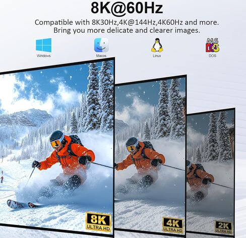 8K @ 60 هرتز HDMI KVM Switch 2 شاشات لجهازي كمبيوتر وشاشات مزدوجة | 4 منافذ USB 3.0 | مشاركة لوحة المفاتيح والماوس والأجهزة الطرفية | يشتمل على وحدة تحكم سطح المكتب و2 كابلات USB ومحول طاقة in Saudi Arabia