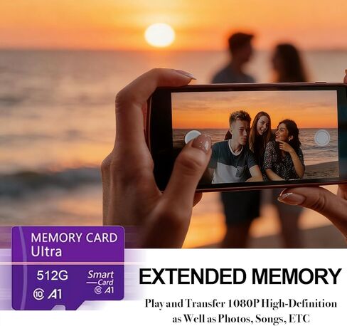 256GB Micro SD Card, Japanese Precision Manufacturing 4K Camera Pro, A2 V30 for Smartphone, Gopro, Action Cams, 4K UHD Video Recording, R/W up to 30/30 MB/s, with Adapter(Purple) in Saudi Arabia