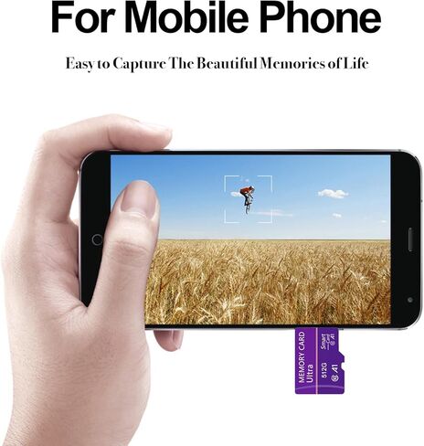 256GB Micro SD Card, Japanese Precision Manufacturing 4K Camera Pro, A2 V30 for Smartphone, Gopro, Action Cams, 4K UHD Video Recording, R/W up to 30/30 MB/s, with Adapter(Purple) in Saudi Arabia