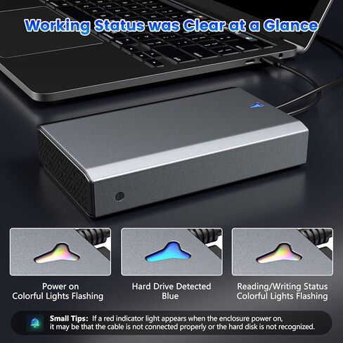 محول SAS إلى USB 3.0، محطة إرساء محرك الأقراص الصلبة SAS لمحرك الأقراص الصلبة SSD مقاس 2.5/3.5 بوصة، حاوية خارجية خالية من الأدوات مع محول طاقة 12 فولت/2 أمبير ومروحة تبريد، تدعم ما يصل إلى 24 تيرابايت in Kuwait