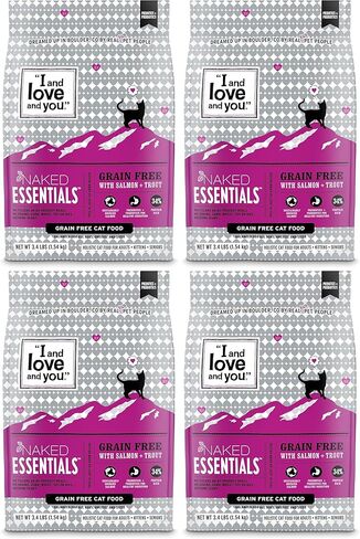 "I and love and you" Lovingly Simple Dry Cat Food, Salmon and Sweet Potato Recipe, Limited Ingredient Formula, Poultry Free, For Allergies and Healthy Skin, Grain Free, 3.4lb Bag in Saudi Arabia