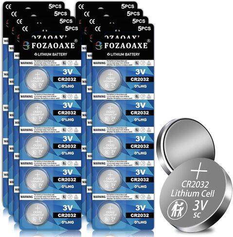 CR2032 Battery 5 Pack, CR2032 Lithium 3V Coin Battery, 10-Year Shelf Life Leak-Proof DL2032 ECR2032 BR2032 CR 2032 Batteries, Compatible with AirTag, Key Fob in Kuwait