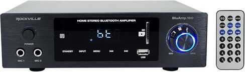 Rockville BLUAMP 150 Home Stereo Bluetooth Receiver+(2) White Tower Speakers in Saudi Arabia
