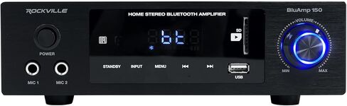Rockville BLUAMP 150 Home Stereo Bluetooth Receiver+(2) White Tower Speakers in Saudi Arabia