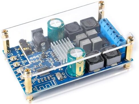 ZK-502B Bluetooth-Compatible Digital Amplifier Board 50Wx2 Dual Channel Amplifier Board with Shell Without POP Sound in Saudi Arabia