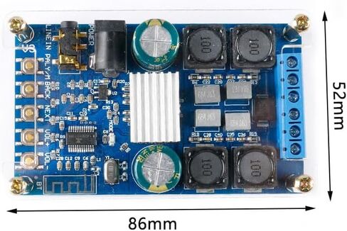 ZK-502B Bluetooth-Compatible Digital Amplifier Board 50Wx2 Dual Channel Amplifier Board with Shell Without POP Sound in Saudi Arabia