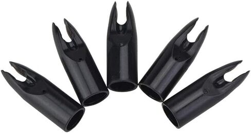 25 PCS 8mm Archery Arrow Nocks, Plastic Insert Tails for Compound Bow Hunting Arrows, Shockproof Glue-On Replacement Parts for 8mm ID Arrow Shafts in Saudi Arabia