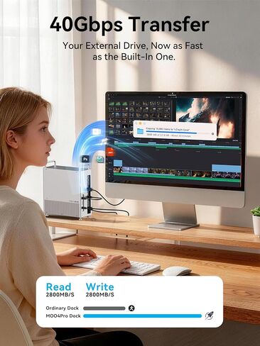 ACASIS 40 جيجابت في الثانية Mac mini M1/M2 Dock & Stand مع حاوية NVMe SSD، الألومنيوم Mac mini Hub، 4K60 هرتز HDMI، 2X10G USB A، 10G USB C، PD 30W، SD/TF 4.0، ملحقات Mac mini لـ Intel/M1/M2/M2 Pro in Saudi Arabia