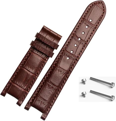 HMFang Notched Leather Watch Strap 20 * 11mm 22 * 13mm Compatible With GC Guess Passa Genuine Lleathe Waterproof Watch Chain Men Women in Saudi Arabia