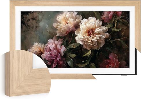 إطار تلفزيون من خشب البلوط الطبيعي لأجهزة تلفزيون Samsung The Frame & PRO (يناسب 2021-2025، 32-85 بوصة)، TCL NXTVISION & PRO، HISENSE CanvasTV (Hisense CanvasTV، 65 بوصة) in Kuwait