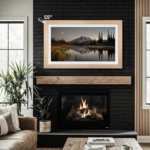 إطار تلفزيون من خشب البلوط الطبيعي لأجهزة تلفزيون Samsung The Frame & PRO (يناسب 2021-2025، 32-85 بوصة)، TCL NXTVISION & PRO، HISENSE CanvasTV (Hisense CanvasTV، 65 بوصة) in Kuwait