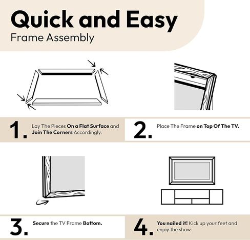 إطار تلفزيون من خشب البلوط الطبيعي لأجهزة تلفزيون Samsung The Frame & PRO (يناسب 2021-2025، 32-85 بوصة)، TCL NXTVISION & PRO، HISENSE CanvasTV (Hisense CanvasTV، 65 بوصة) in Kuwait