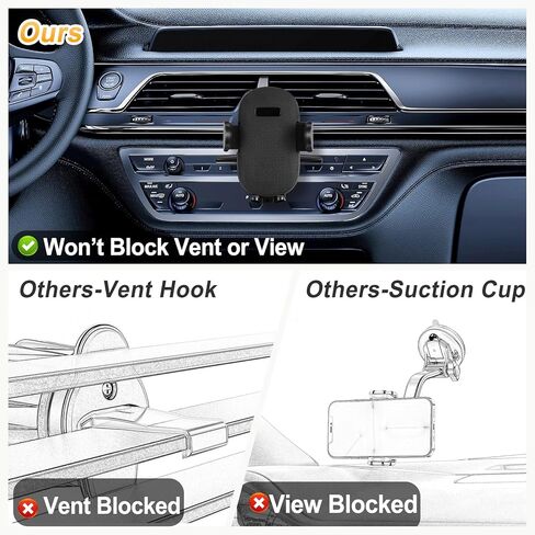Shock-Resistant CD Slot Phone Holder for Car, CD Player Phone Mount with Adjustable Clamp, 360° Rotation, Non-Slip, Single-Button Release, Heat-Resistant, Universally Compatible with iPhone & Samsung in Saudi Arabia