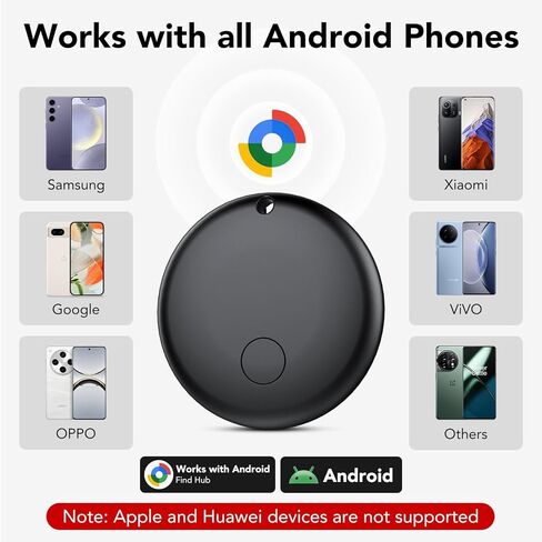 جهاز تعقب Android Air، علامات تعقب بلوتوث، يعمل مع Google's Find Hub(Android)، العلامات الذكية للأمتعة والمحفظة والمركبات والمفاتيح (ليست لنظام iOS) 4 عبوات in Kuwait