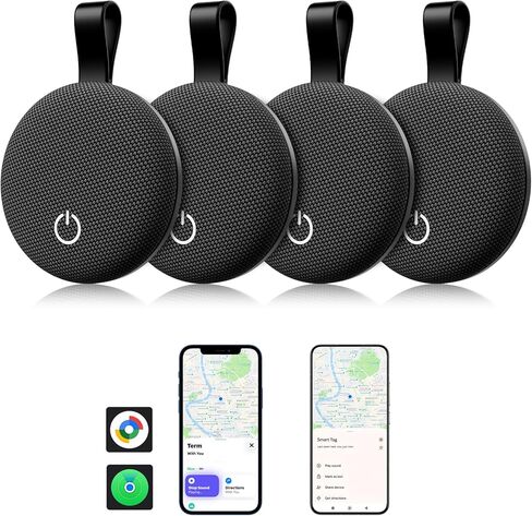 Air Tracker Smart Tags iOS & Android-4 Packs, Bluetooth Key Finder Locator with Sound, IP65 Waterproof Tracking Device, Replaceable Battery Item Finder for Luggage, Keys, Wallets, Backpack in Saudi Arabia