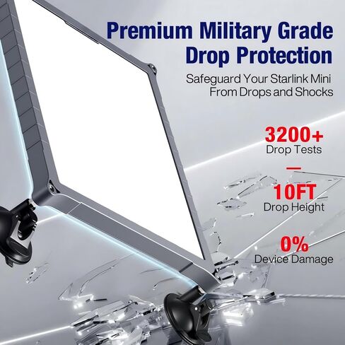 لإكسسوارات Starlink Mini Suction Cup Mount Starlink Mini لأسقف السيارة أو النوافذ، مجموعة تثبيت آمنة للأقمار الصناعية، إشارة قوية ثابتة بالشفط، للمركبات الترفيهية والقوارب ورحلات الطرق والقوارب والنوافذ in Kuwait