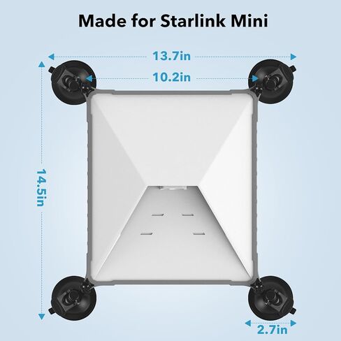 لإكسسوارات Starlink Mini Suction Cup Mount Starlink Mini لأسقف السيارة أو النوافذ، مجموعة تثبيت آمنة للأقمار الصناعية، إشارة قوية ثابتة بالشفط، للمركبات الترفيهية والقوارب ورحلات الطرق والقوارب والنوافذ in Kuwait