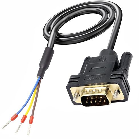DB9 Connector RS232 Serial Port Cable DB9 Adapters Solderless 9-Pin COM Port Breakout Replacement Cable Order:235 (Male) -1.5m/4.92Feet in Saudi Arabia