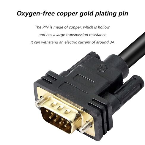 DB9 Connector RS232 Serial Port Cable DB9 Adapters Solderless 9-Pin COM Port Breakout Replacement Cable Order:235 (Male) -1.5m/4.92Feet in Saudi Arabia
