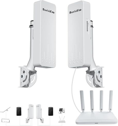 Point to Point Starlink Internet Long Range Transmission with WiFi 6 Router and Bracket for Starlink Gen 3 Router, Starlink WiFi Extender, 5.8GHz 3KM 18dBi High Gain Antenna in Saudi Arabia