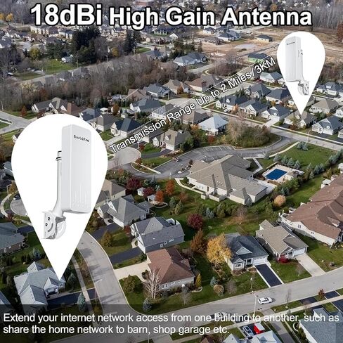 Point to Point Starlink Internet Long Range Transmission with WiFi 6 Router and Bracket for Starlink Gen 3 Router, Starlink WiFi Extender, 5.8GHz 3KM 18dBi High Gain Antenna in Saudi Arabia