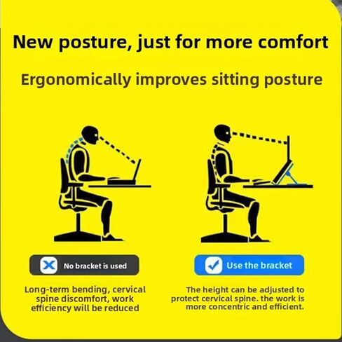 Portable Folding Laptop Stand, Height-Adjustable Laptop Cooling Stand, Minimalist Desktop Elevating Stand (White) in Saudi Arabia