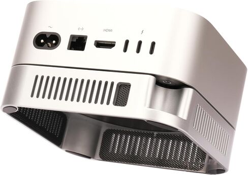 حامل M4 M5 Mac mini، حامل فضي لجهاز Mac mini 2024-2026 مع تهوية وتبريد تبديد الحرارة، وملحقات التثبيت على المكتب مع سيليكون مضاد للانزلاق وشبكات مقاومة للغبار in Kuwait