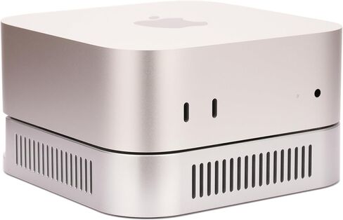 حامل M4 M5 Mac mini، حامل فضي لجهاز Mac mini 2024-2026 مع تهوية وتبريد تبديد الحرارة، وملحقات التثبيت على المكتب مع سيليكون مضاد للانزلاق وشبكات مقاومة للغبار in Kuwait