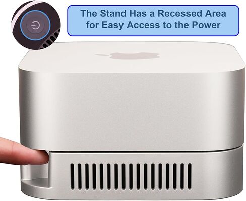 حامل M4 M5 Mac mini، حامل فضي لجهاز Mac mini 2024-2026 مع تهوية وتبريد تبديد الحرارة، وملحقات التثبيت على المكتب مع سيليكون مضاد للانزلاق وشبكات مقاومة للغبار in Kuwait