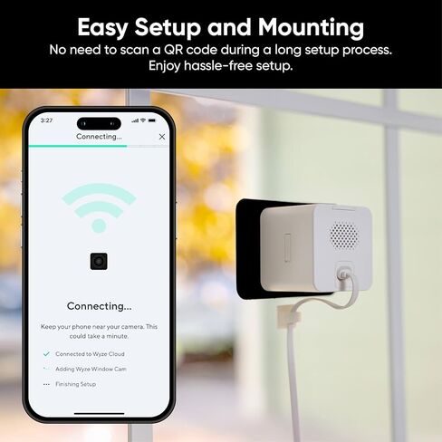 كاميرا نافذة Wyze، كاميرا أمان منزلية داخلية عالية الدقة بتقنية WiFi، رؤية ليلية ملونة مطورة، مضادة للوهج، كشف الحركة المدعوم بالذكاء الاصطناعي، تسجيل 4/7 (متجدد) (متجدد) in Saudi Arabia