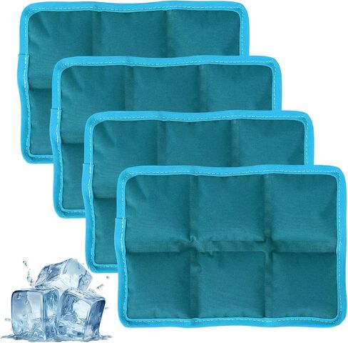 Penitue 4pcs Ice Packs for Lunch Boxes, Reusable Freezer Packs Lightweight Blocks Freezer Small Cold Bags Multifunctional Cooler Accessories for Picnic School Camping Food Freshness (Blue) in Saudi Arabia