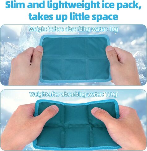 Penitue 4pcs Ice Packs for Lunch Boxes, Reusable Freezer Packs Lightweight Blocks Freezer Small Cold Bags Multifunctional Cooler Accessories for Picnic School Camping Food Freshness (Blue) in Saudi Arabia