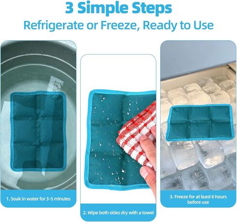 Penitue 4pcs Ice Packs for Lunch Boxes, Reusable Freezer Packs Lightweight Blocks Freezer Small Cold Bags Multifunctional Cooler Accessories for Picnic School Camping Food Freshness (Blue) in Saudi Arabia