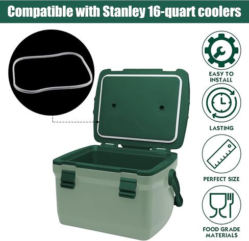 Cooler Box Sealing Ring for Stanley Adventure 16 QT, Silicone Outdoor Insulated Cooler Lid Gasket Replacement for Stanley Heavy-Duty Camping Cooler in Saudi Arabia