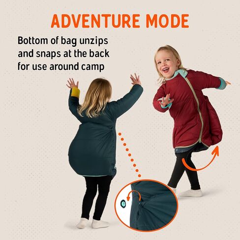 Kelty Space Cadet Infant and Toddler Sized Arms-Out Sleeping Bag, 30-40F Degree Rated, 8M-4T, Fleece-Lined Hand Covers in Saudi Arabia